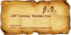 Jánossy Vendelina névjegykártya
